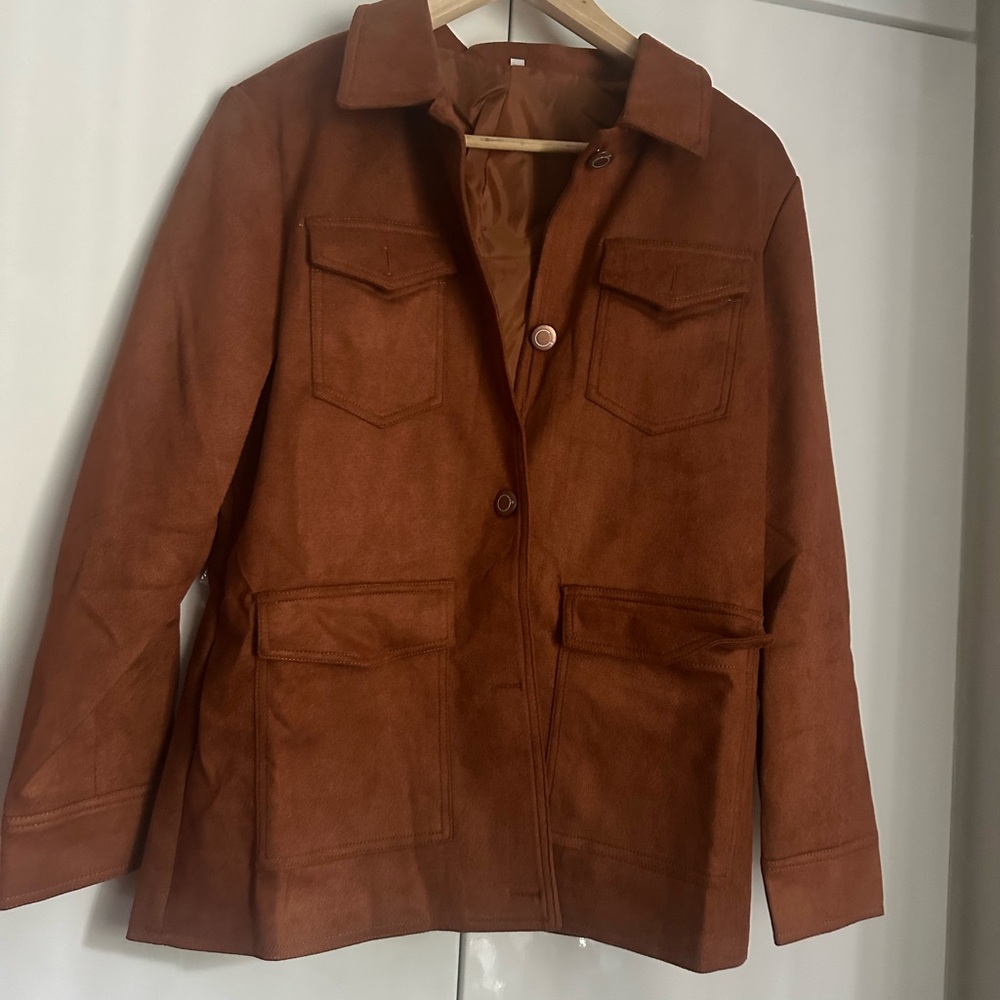 Women's faux suede Brown Jacket new!